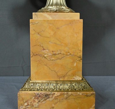 Große Schale aus Bronze und Marmor, Epoche Empire - Anfang 19.