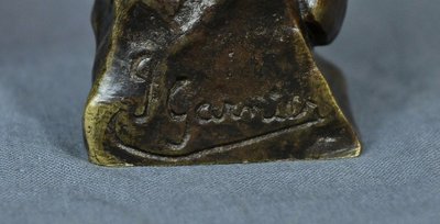 Paar Bronzebüsten "Steinzeit & Eisenzeit" signiert J. Garnier - Ende 19.
