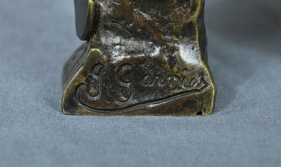 Paar Bronzebüsten "Steinzeit & Eisenzeit" signiert J. Garnier - Ende 19.