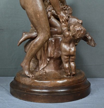 Terrakotta-Skulptur "Die Familie des Fauns" nach Clodion - Ende 19.