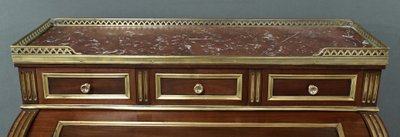 Small Mahogany Cylinder Desk, Louis XVI style - Mid-19th century