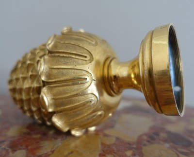 Kugel eines Schlosstreppengeländers aus vergoldeter Bronze - Stil Louis XVI Empire - Maison Fontaine