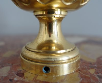 Kugel eines Schlosstreppengeländers aus vergoldeter Bronze - Stil Louis XVI Empire - Maison Fontaine