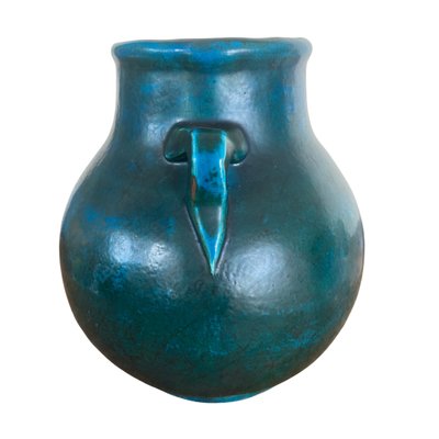 Vase aus emailliertem Steingut, signiert Edmond Lachenal (1855-1948)