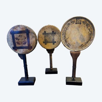 Ensemble De Tambour Japonais Antique  - Japon - XIXème Siècle