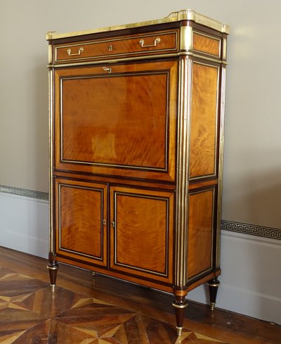 Sekretär aus Zitronenbaum und Amaranth aus der Zeit von Louis XVI - Ende 18.