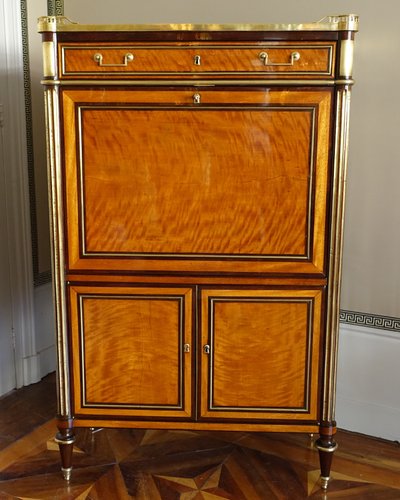 Sekretär aus Zitronenbaum und Amaranth aus der Zeit von Louis XVI - Ende 18.