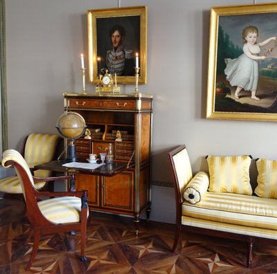 Sekretär aus Zitronenbaum und Amaranth aus der Zeit von Louis XVI - Ende 18.