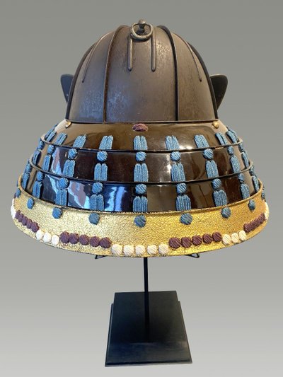 Ensemble Kabuto Suji Bachi de  samuraï Atelier Kaga Et  Mempo Atelier Myochin