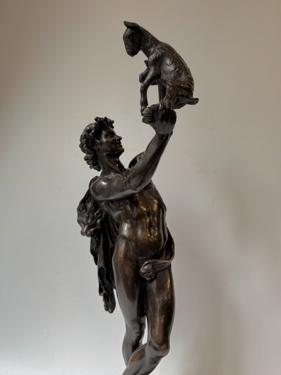 Bronze sculpture "Faune au chevreau" signed GUMERY Rome