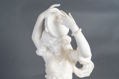 Eine Skulptur aus Alabaster G MARCHI, XIX.