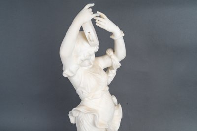Eine Skulptur aus Alabaster G MARCHI, XIX.