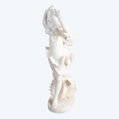 Eine Skulptur aus Alabaster G MARCHI, XIX.