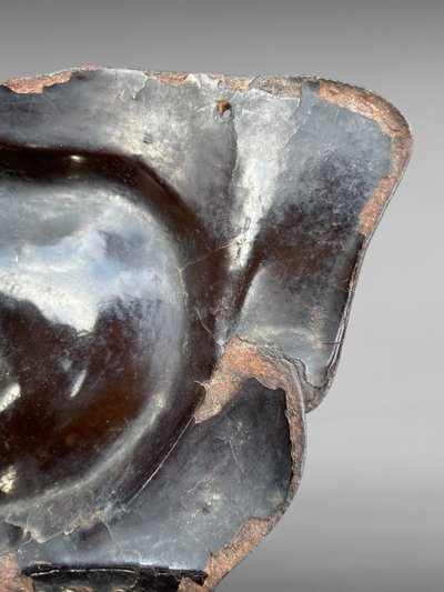 Maschera da samurai Mempo in ferro battuto - Inizio del periodo Edo (1603 - 1868).