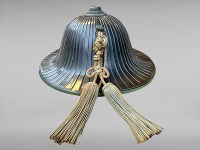 Jingasa di samurai del clan Inaba - Periodo Edo (1603-1868).
