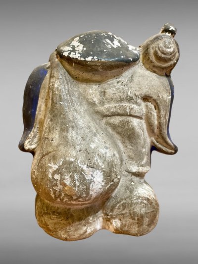 Set di quattro statuette in argilla policroma Tsuchi Ningyo - periodo Edo (1603-1868).