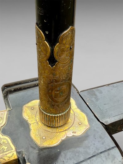 Important Kimonokake Du Clan Hachikusa - Période Edo (1603-1868).