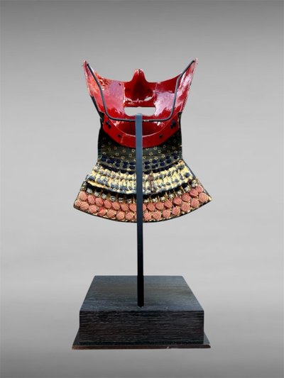 Samurai-Halbmaske Mempo Ryubu Aus Schmiedeeisen - Edo-Zeit (1603 - 1868).