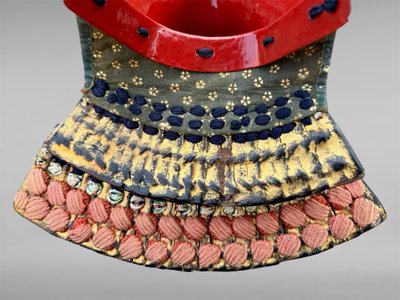 Samurai-Halbmaske Mempo Ryubu Aus Schmiedeeisen - Edo-Zeit (1603 - 1868).