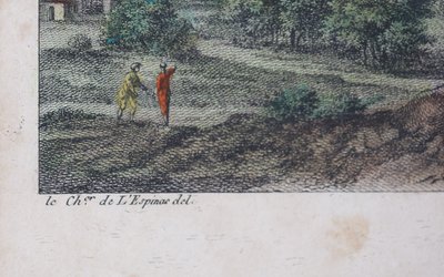 Paar gerahmte optische Ansichten XVIII. Jahrhundert