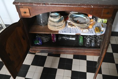 Credenza da caccia in legno naturale del XVIII secolo