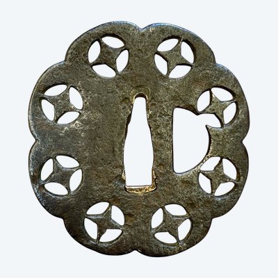 Tsuba Jû-mokkô Gata En Fer Forgé - Période Edo (1603-1868).