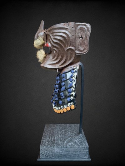 Demi Masque De Samuraï Mempo En Fer Forgé - Période Edo (1603 - 1868).