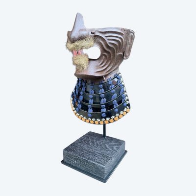 Demi Masque De Samuraï Mempo En Fer Forgé - Période Edo (1603 - 1868).