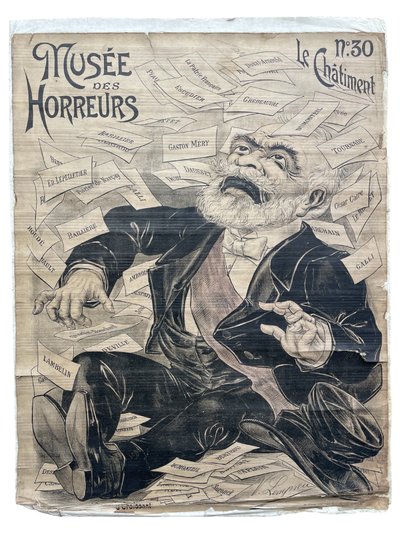 Poster Musée des Horreurs nº30 Le Châtiment Caricature Affaire Dreyfus Circa 1900