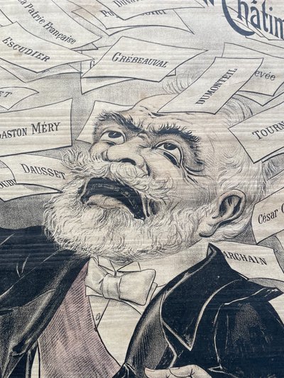Poster Musée des Horreurs nº30 Le Châtiment Caricature Affaire Dreyfus Circa 1900