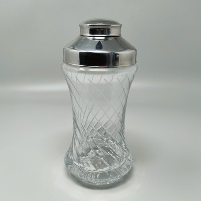 1960er Jahre Wunderschöner Cocktail-Shaker aus geschliffenem Kristall. Hergestellt in Italien