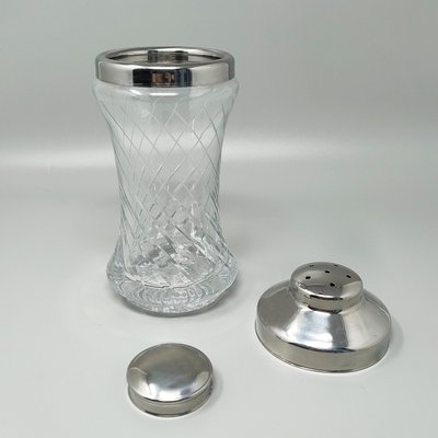 1960er Jahre Wunderschöner Cocktail-Shaker aus geschliffenem Kristall. Hergestellt in Italien