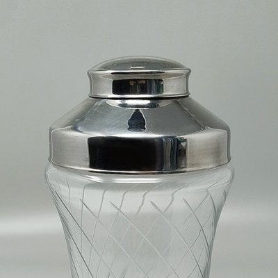 1960er Jahre Wunderschöner Cocktail-Shaker aus geschliffenem Kristall. Hergestellt in Italien