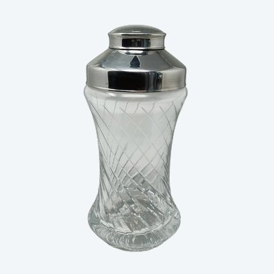 1960er Jahre Wunderschöner Cocktail-Shaker aus geschliffenem Kristall. Hergestellt in Italien