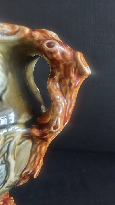 Jugendstil-Schlickertopf aus der Fayencerie d'Onnaing