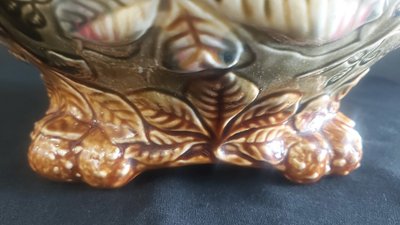 Jugendstil-Schlickertopf aus der Fayencerie d'Onnaing