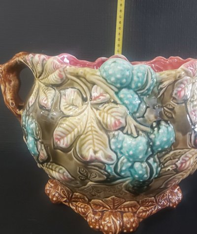 Jugendstil-Schlickertopf aus der Fayencerie d'Onnaing