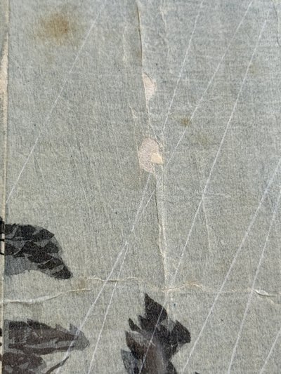 Japanese print depicting two samurai in arms - Edo period (1603-1868).