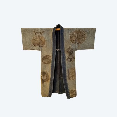 Japanischer Feuerwehrkimono "hikeshi-banten" - Meiji-Periode (1868-1912).