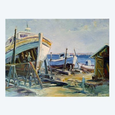 Peinture huile toile marine de  Michel Solé
