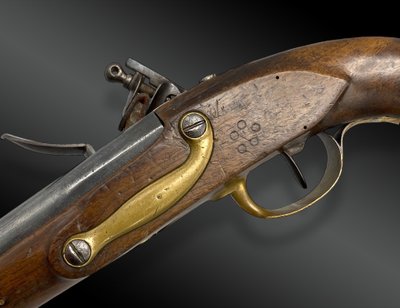PISTOLA DELLE GARDES DU CORPS DELLA CASA MILITARE DEL RE, SECONDO MODELLO del 1818.