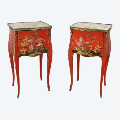 chevets en laque de style louis XV