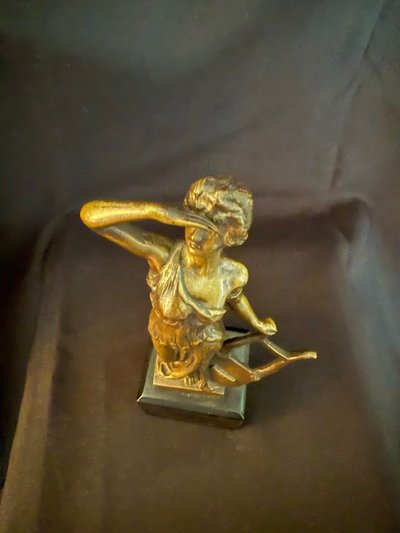 Bellissima scultura in bronzo "Allegoria della musica