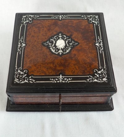 Napoleon III marquetry jewelry box