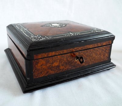 Napoleon III marquetry jewelry box
