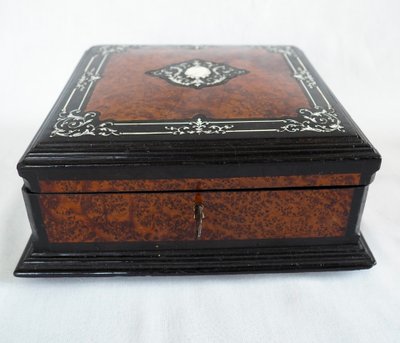 Napoleon III marquetry jewelry box