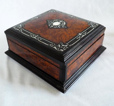 Napoleon III marquetry jewelry box