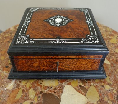 Napoleon III marquetry jewelry box