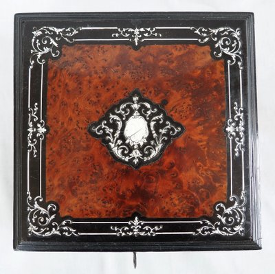 Napoleon III marquetry jewelry box