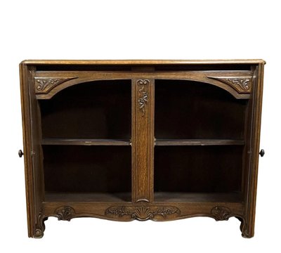 Louis XV style double secret bottom curved oak buffet circa 1900